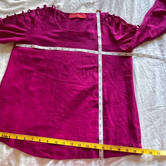 Akira Chicago Red Label Womens Magenta Lightweight Blouse Top Size M - Picture 6 of 7
